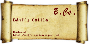 Bánffy Csilla névjegykártya